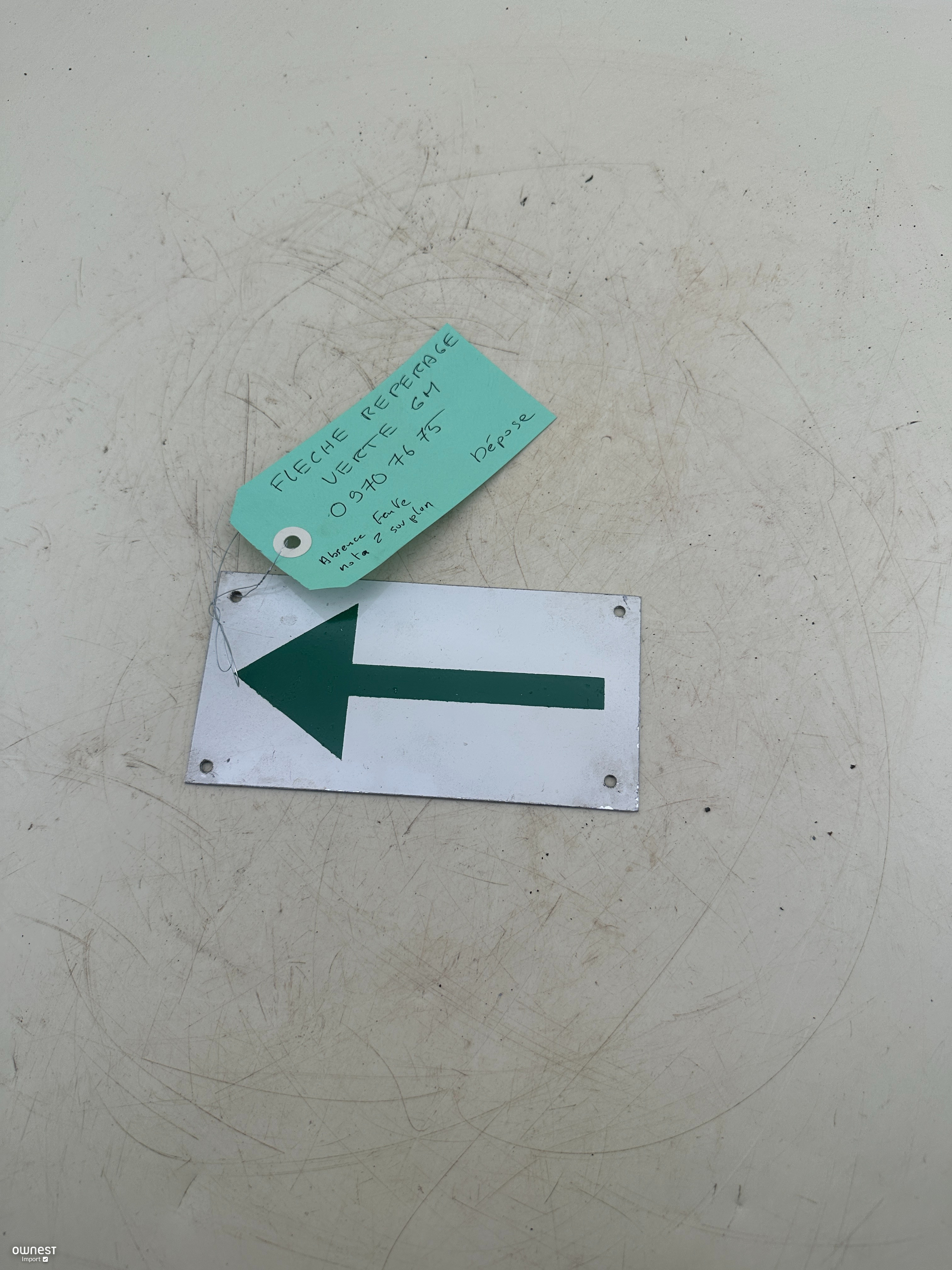 FLECHE DE REPERAGE VERTE GM