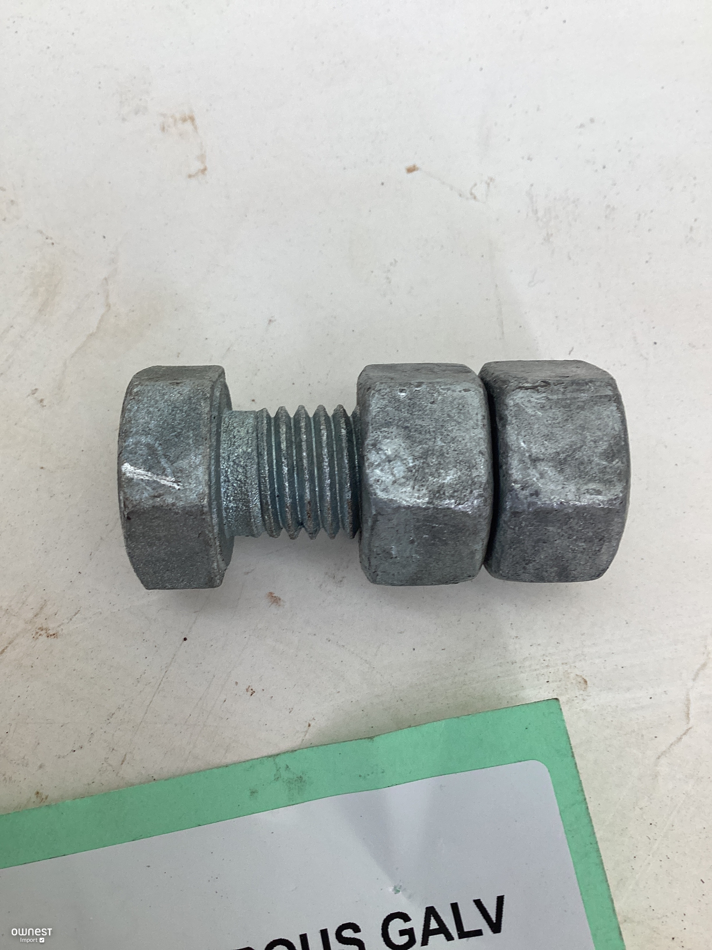BOULON H,M14-40,2 ECROUS GALV