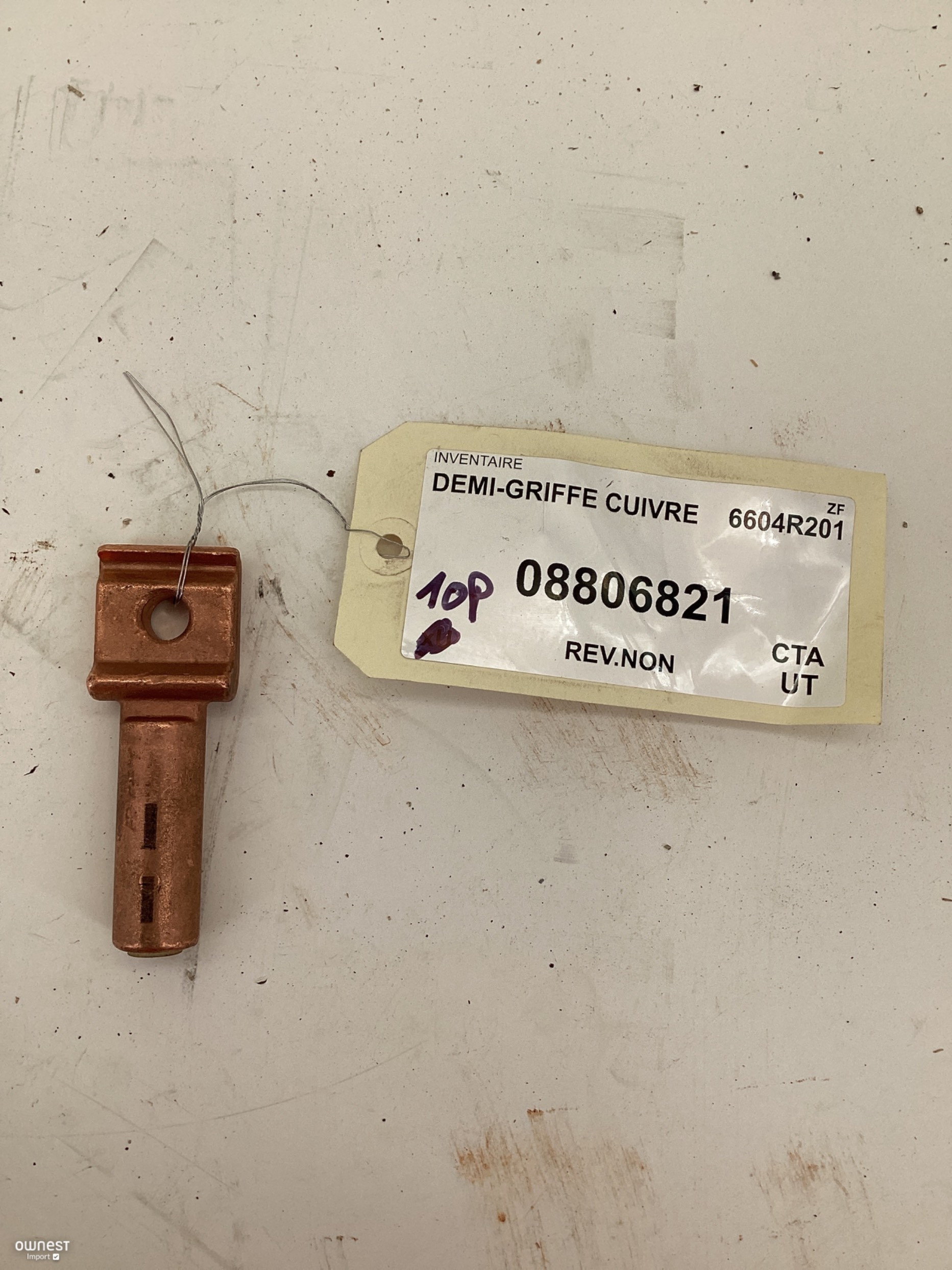 DEMI-GRIFFE CUIVRE    6604R201