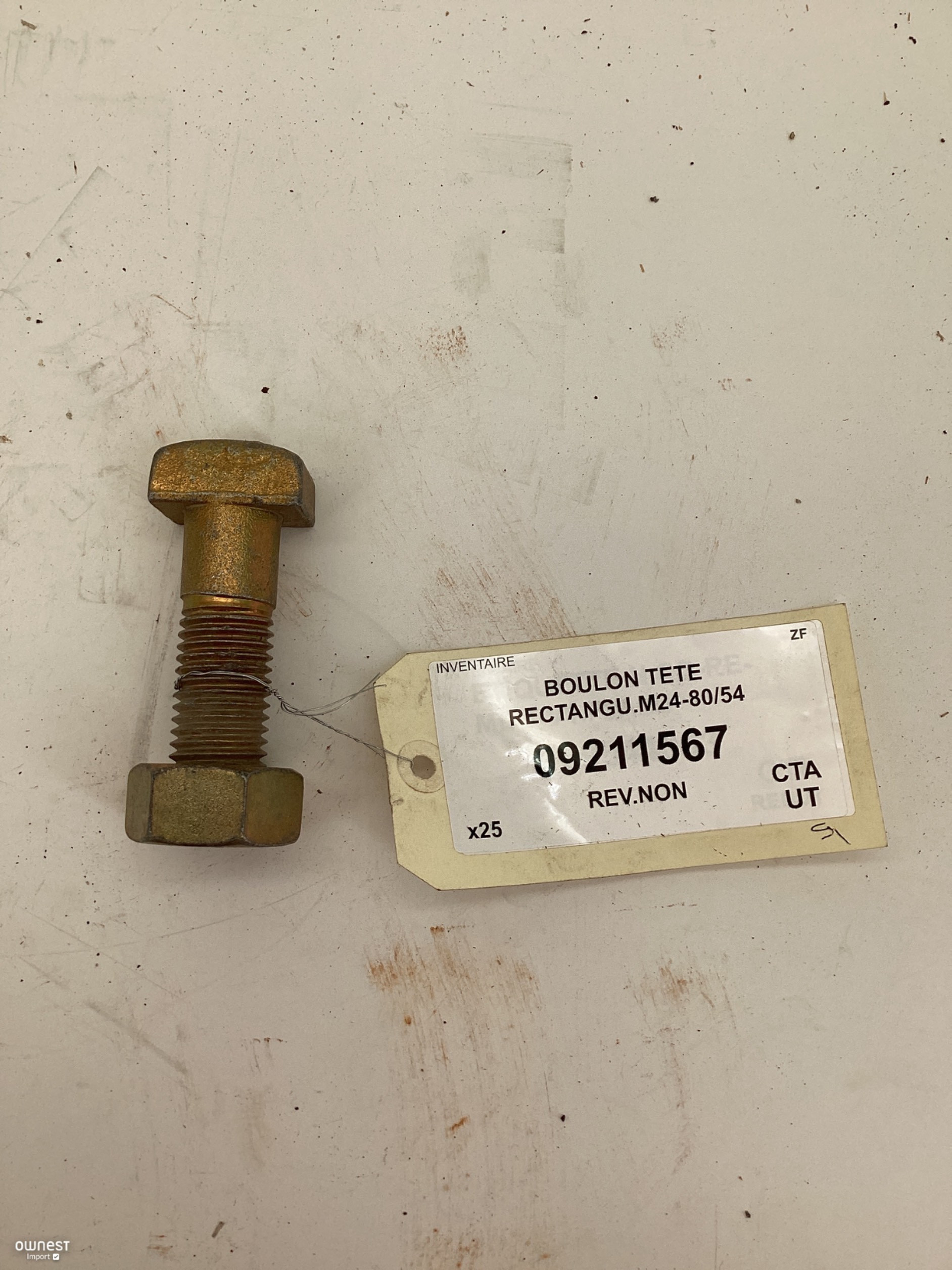 BOULON TETE RECTANGU.M24-80/54