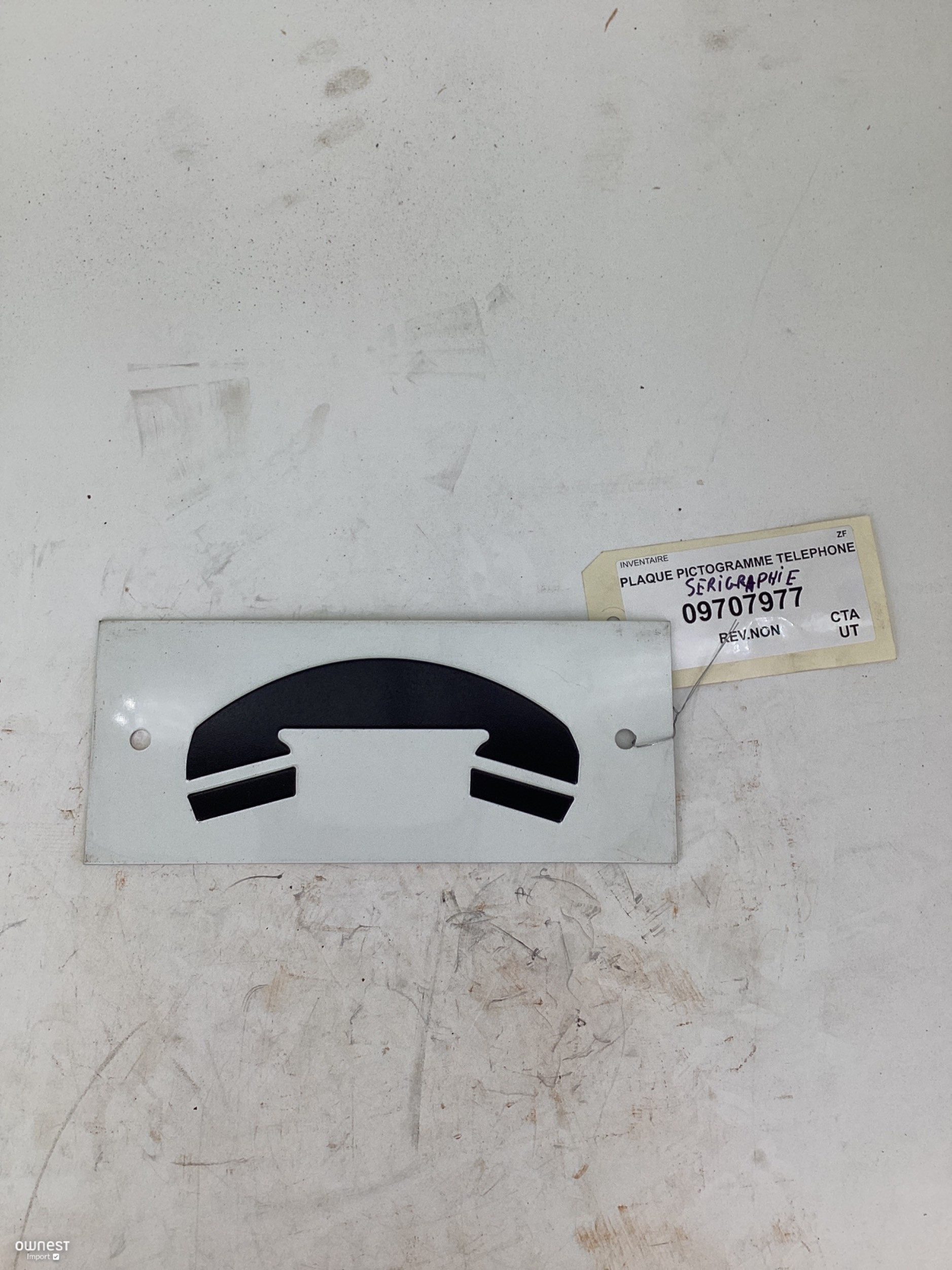 PLAQUE PICTOGRAMME TELEPHONE